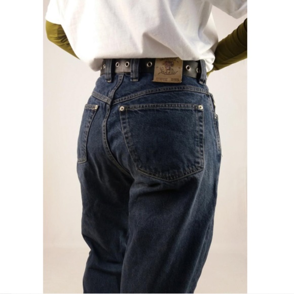 Y2K Vintage Diesel High Waist Button Fly Denim Jeans Leather Patch Big Logo 31 - Picture 5 of 10